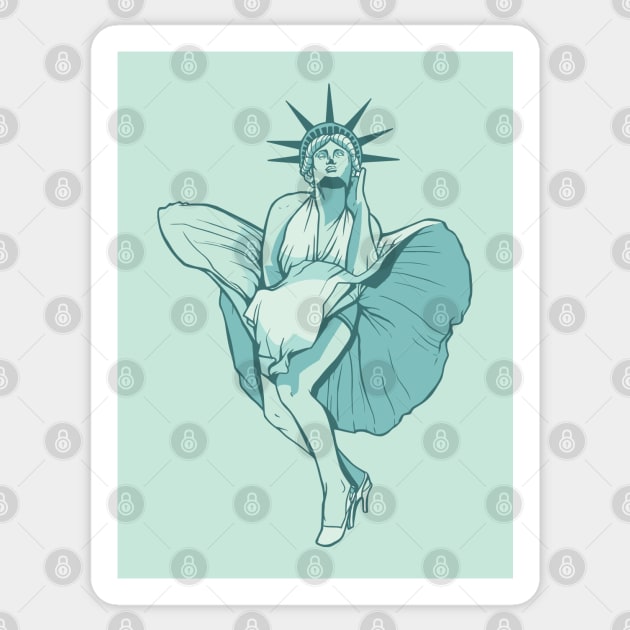 Statue of Liberty | Marilyn Monroe Sticker by LR_Collections